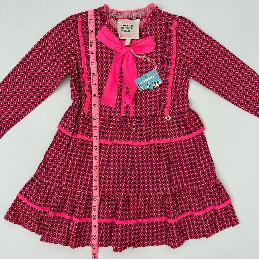 Mim-Pi Long Sleeve Dress Size 104/4 Toddler Girl